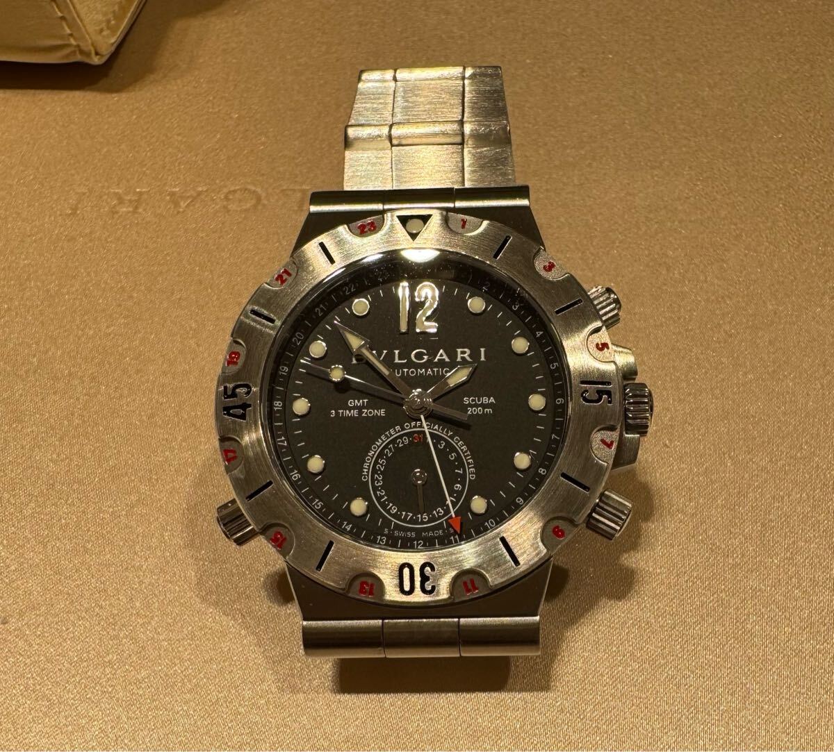BVLGARI ディアゴノ LCV29S 自動巻き ボーイズ デイト ブラック 