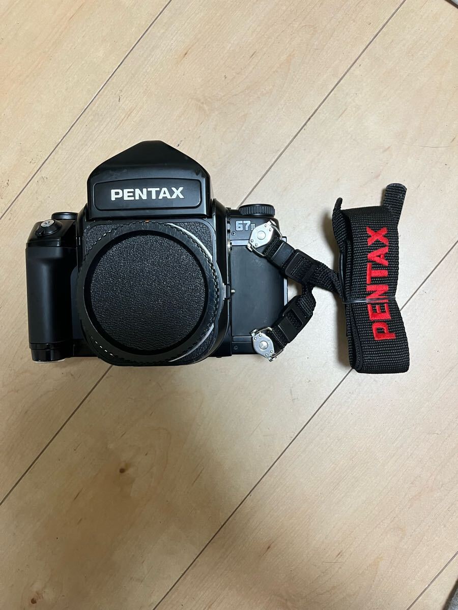 PENTAX 67Ⅱ ペンタックス 本体 ストラップ、予備電池付き