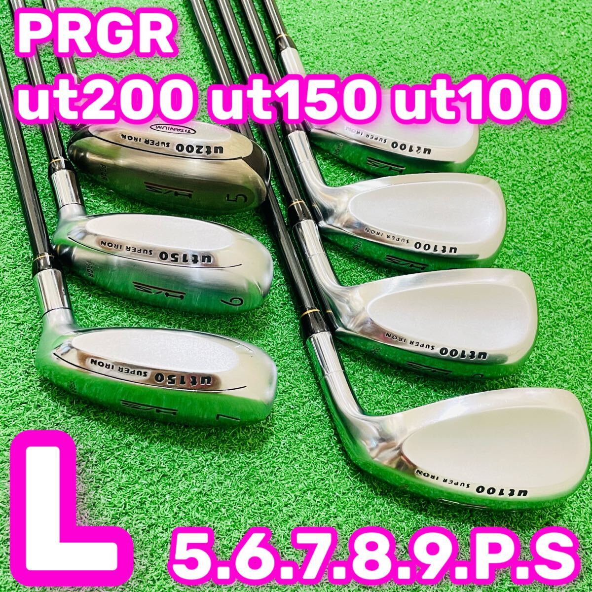 テ34☆PRGR GN502 6本レディースアイアンセット 純正プロギアM-30