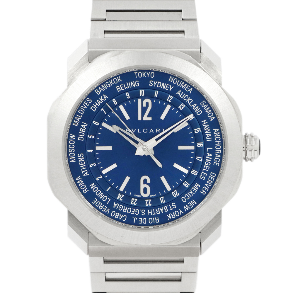 値下げ！箱付,稼働 ブルガリ アルミニウム AL29TA シルバーレディース