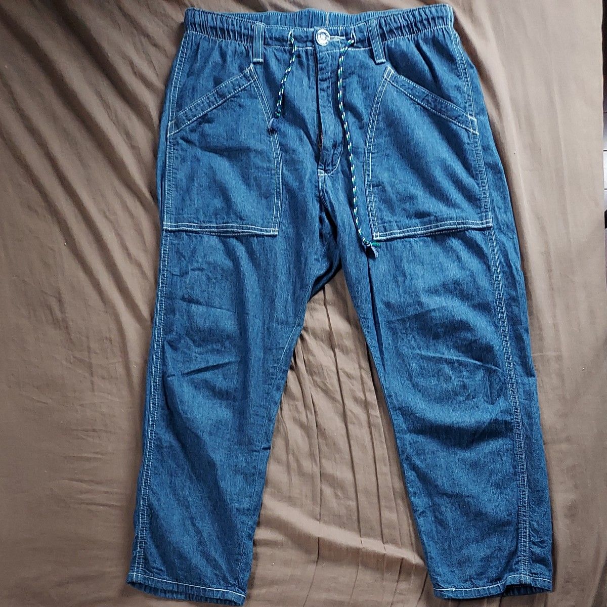新品同様 グラミチ JEANS FACTORY別注 ワイドデニムパンツ M GRAMiCCi 