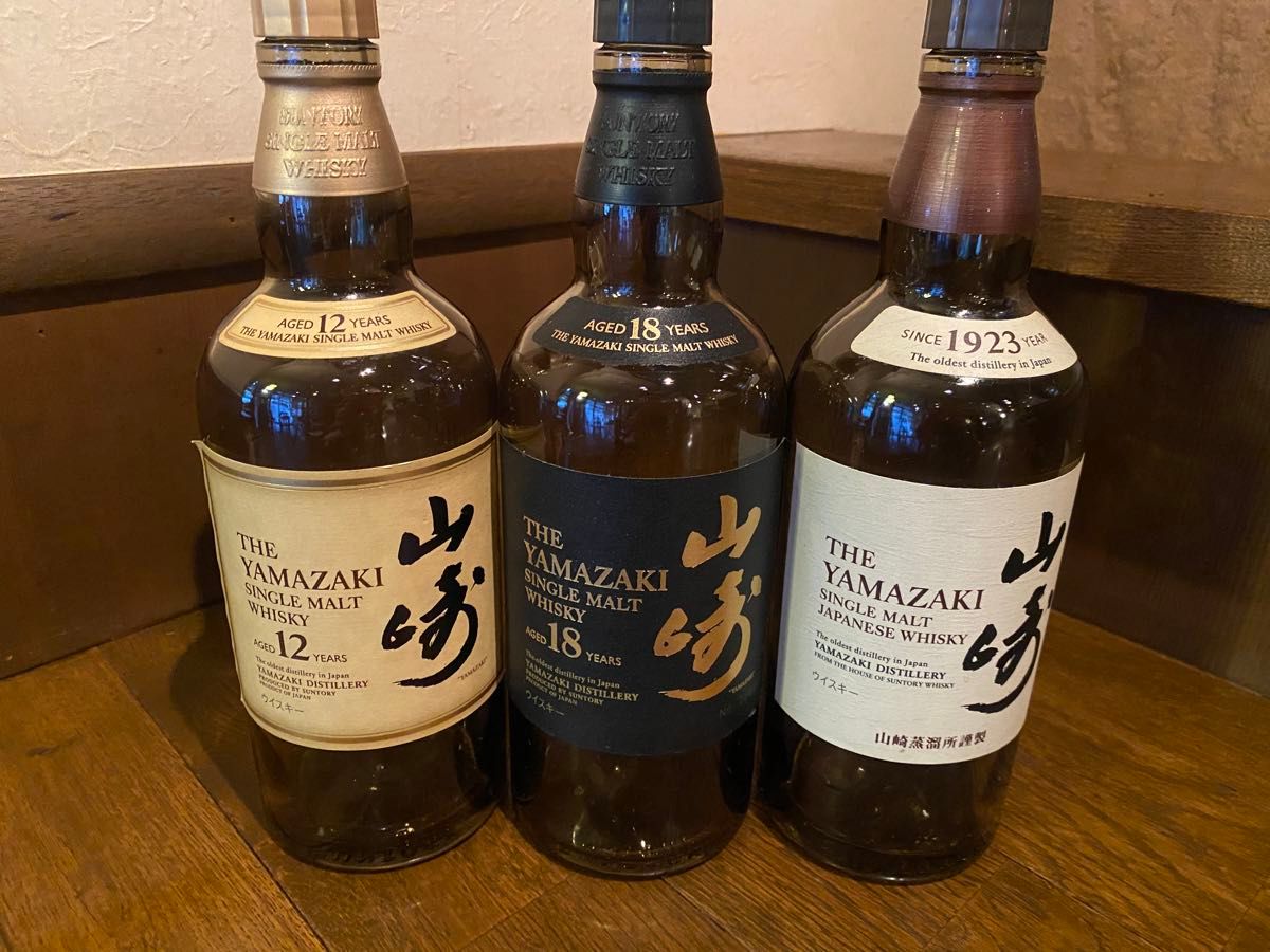 即日発送！山崎18年 シングルモルトウイスキー 空瓶 箱あり