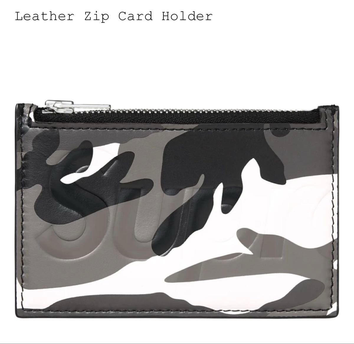 Supreme Leather Zip Card Holder 