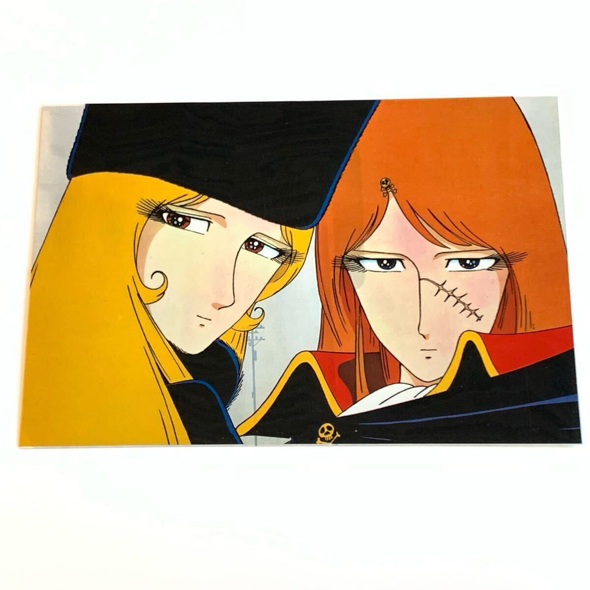 エメラルダスとメーテル　和紙に顔彩　A4 松本零士 エメラルダス