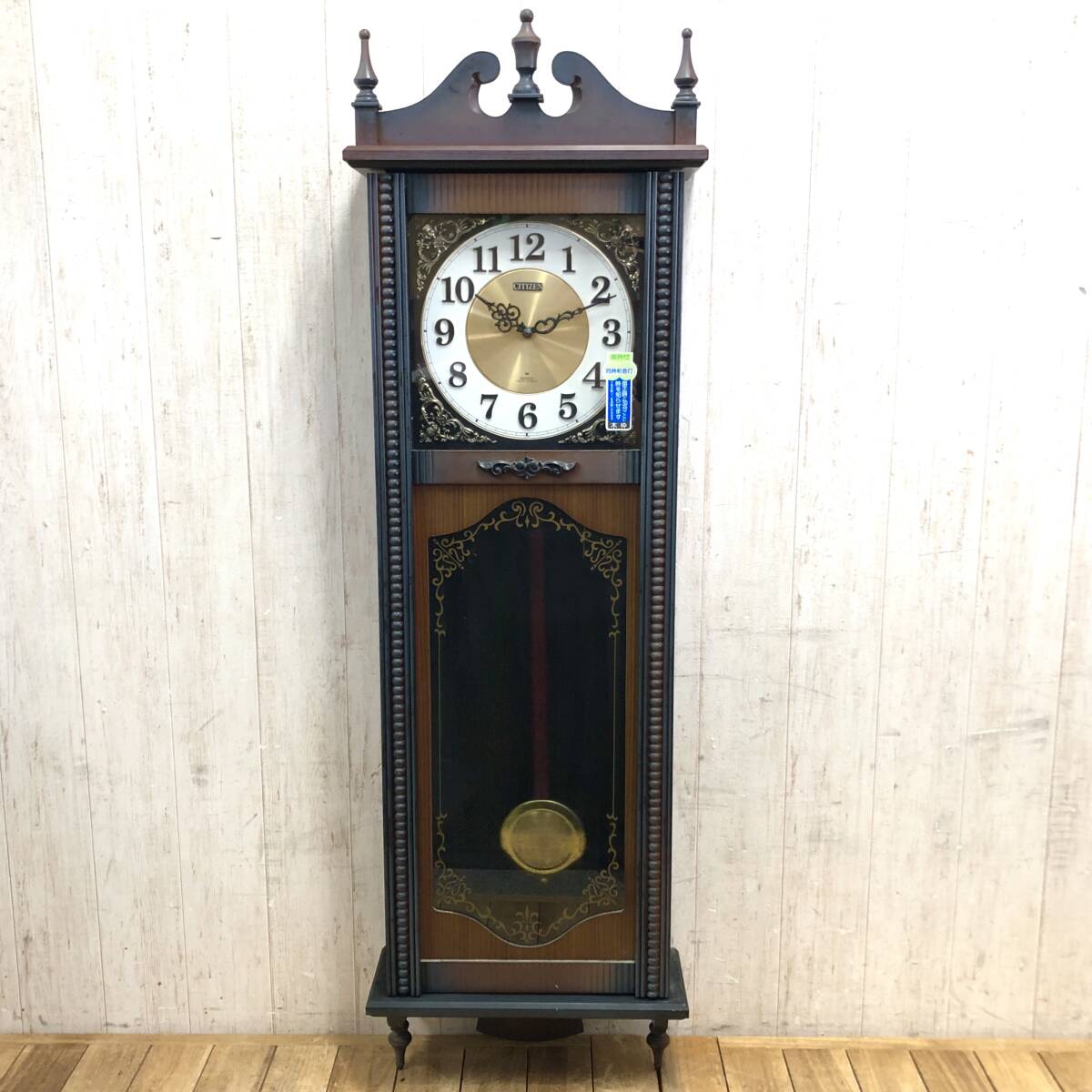 シチズン 柱時計 振り子時計 4MJ769-0 動作品 昭和レトロ】CITIZEN シチズン 掛け時計 振り子時計 4MJ769ｰ0 - メルカリ