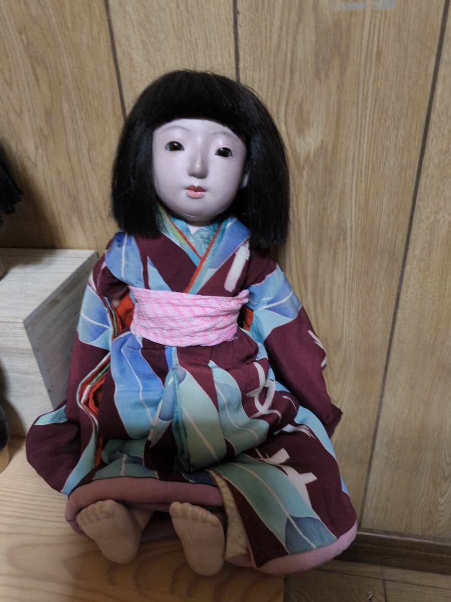 市松人形 赤と黒の衣装 2体セット Yahoo!オークション - 古い市松人形2体 日本人形 京人形 着物 和服