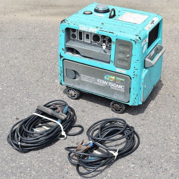 引取限定】デンヨー GAW-155ES エンジンウェルダー 発電 溶接機 中古品