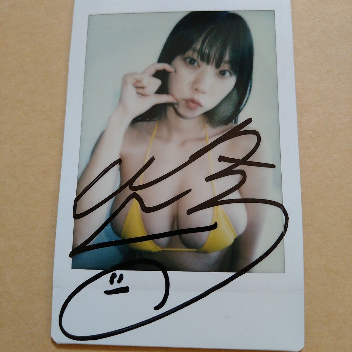 青山ひかる チェキ サイン入り ② （青春のひかり）