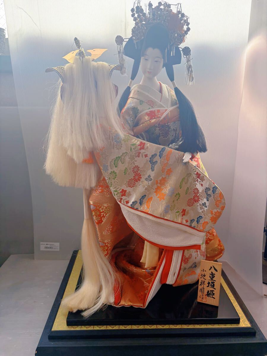 八重垣　日本人形 日本人形 八重垣 新品 歌舞伎 八重垣姫 兜 日本髪 着物 - メルカリ