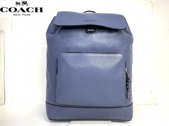 美品 COACH コーチ ポピー メタリックシグネチャー バックパック