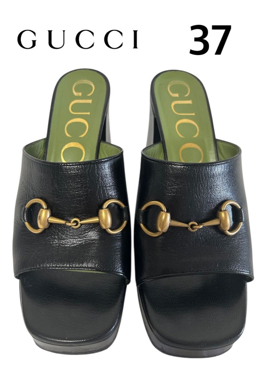 靴/シューズ GUCCI グッチ ミュール ホースビット サンダル GG 24cm