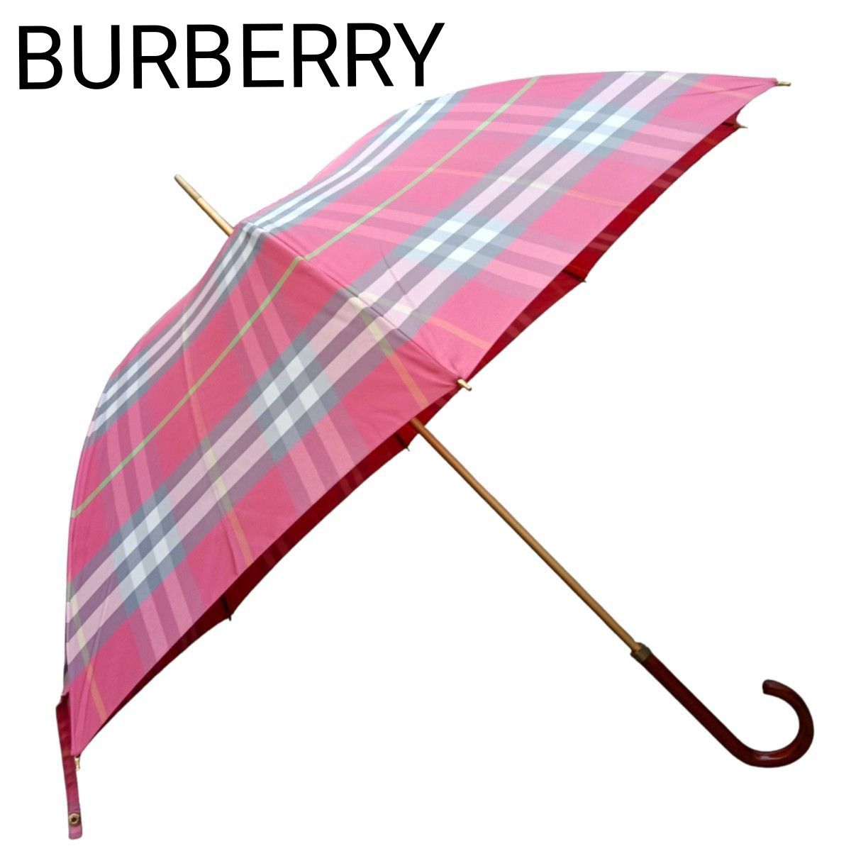 BURBERRY バーバリー ノバチェック 雨傘 長傘 べージュ ヴィンテージ