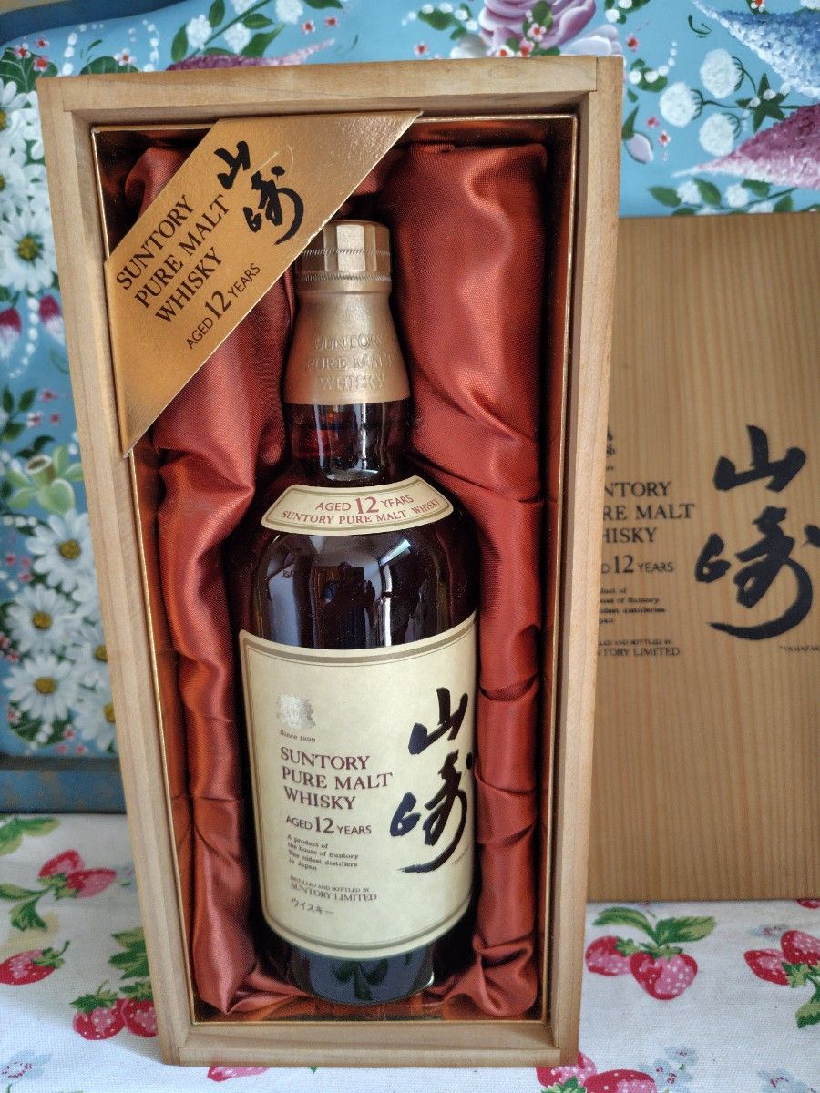 YAMAZAKI 未開栓 山崎12年 サントリー ピュアモルト ウイスキー 木箱付 