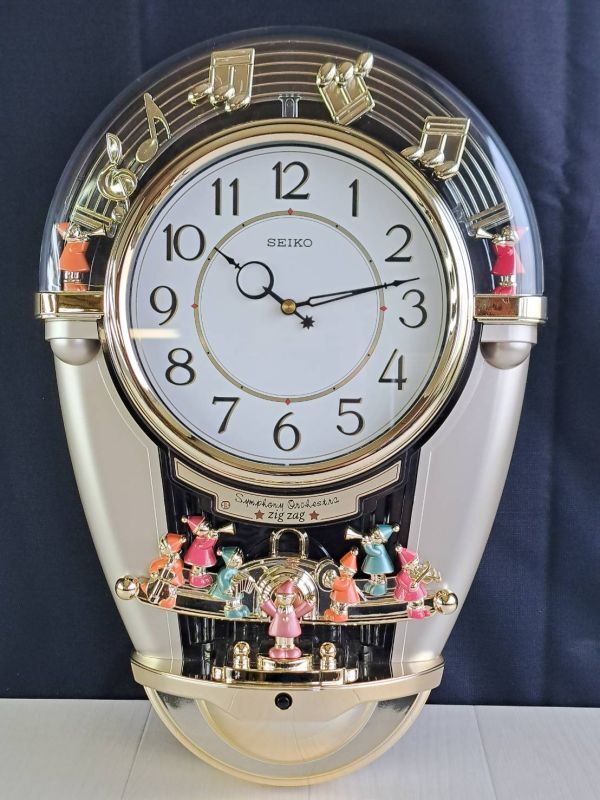 SEIKO AM615G メロディ壁掛け時計 からくり時計 箱有り からくり箱 画像