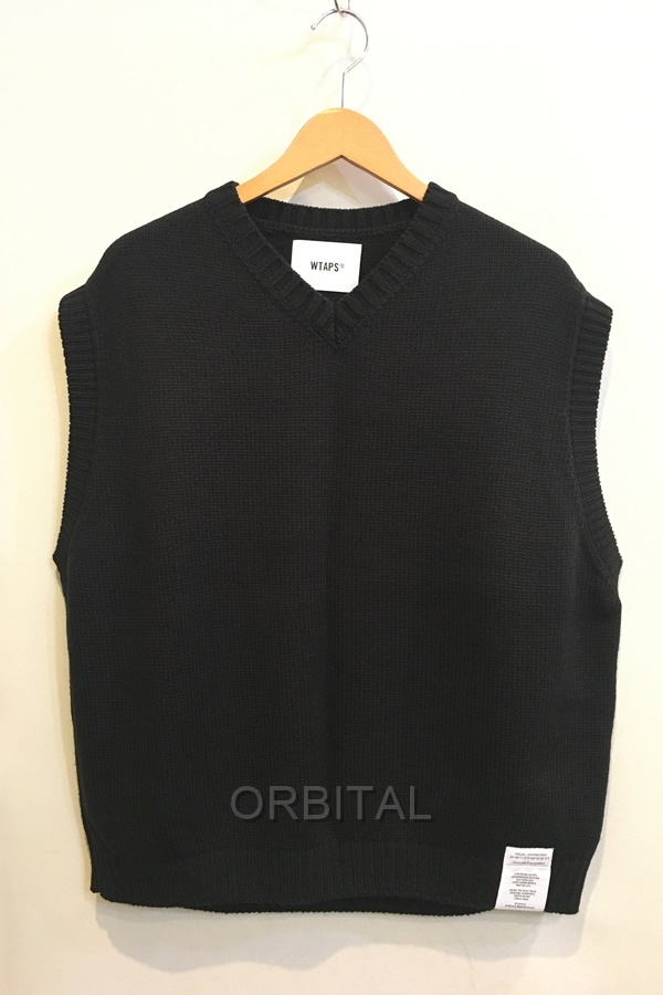 美品  WTAPS ニットベスト 21AW wtaps DITCH ダブルタップス ニットベスト ブラック 03