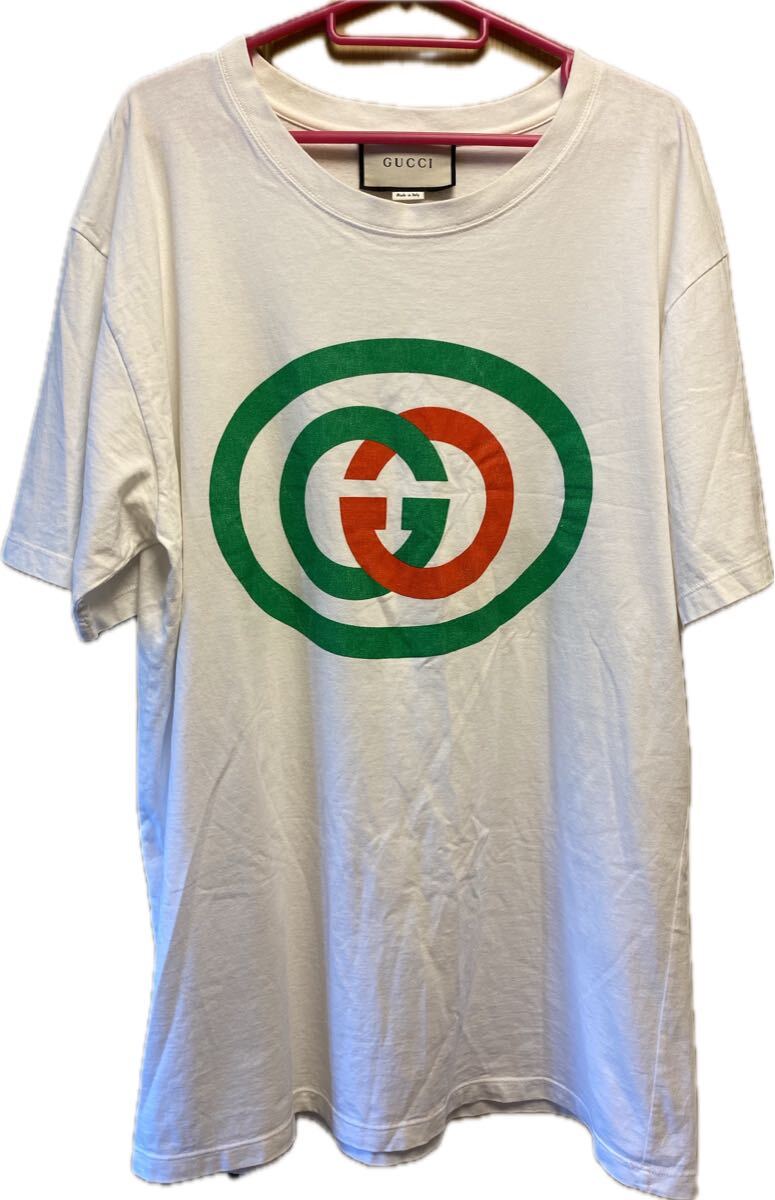 GUCCI インターロッキングGG スタープリント Tシャツ Mブラック 美品