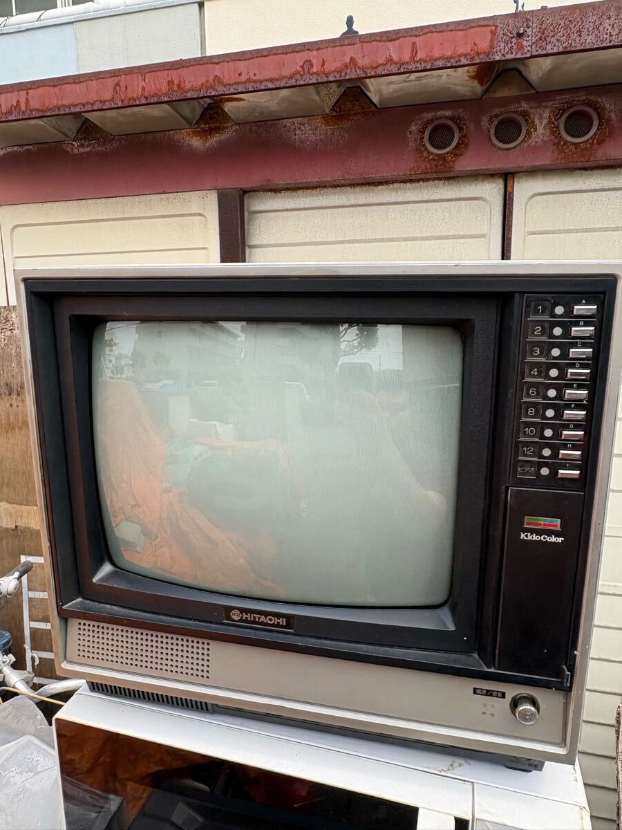 レトロ日立カラーテレビジョンCT-747テレビTV 日立カラーテレビジョン受信機 CT-747レトロレア希少品ヒタチ