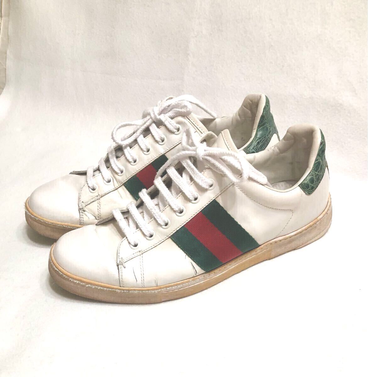 GUCCI グッチ シェリーライン スニーカー 蜂 ビー サイズ41 ホワイト 
