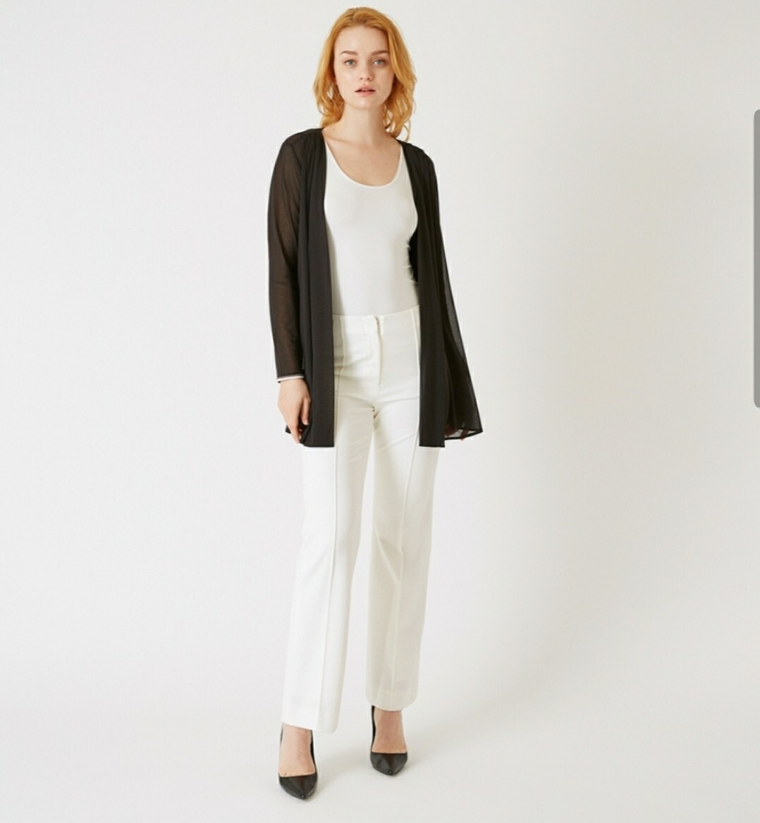 ☆未使用☆ レオナール ロングカーディガン 黒 ゆったり38 | Shop at