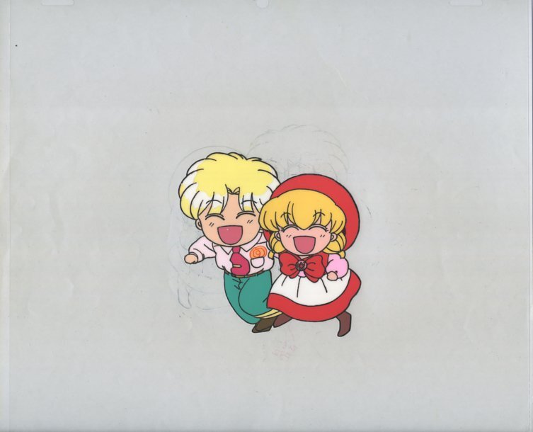 赤ずきんチャチャ OVA OP セル画 セル画2枚 動画2枚 背景付き