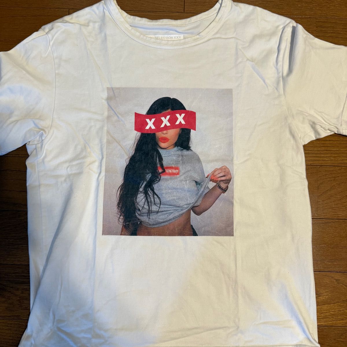 GOD SELECTION XXX ゴッドセレクション リンガーT ロゴ刺繍 Tシャツ 
