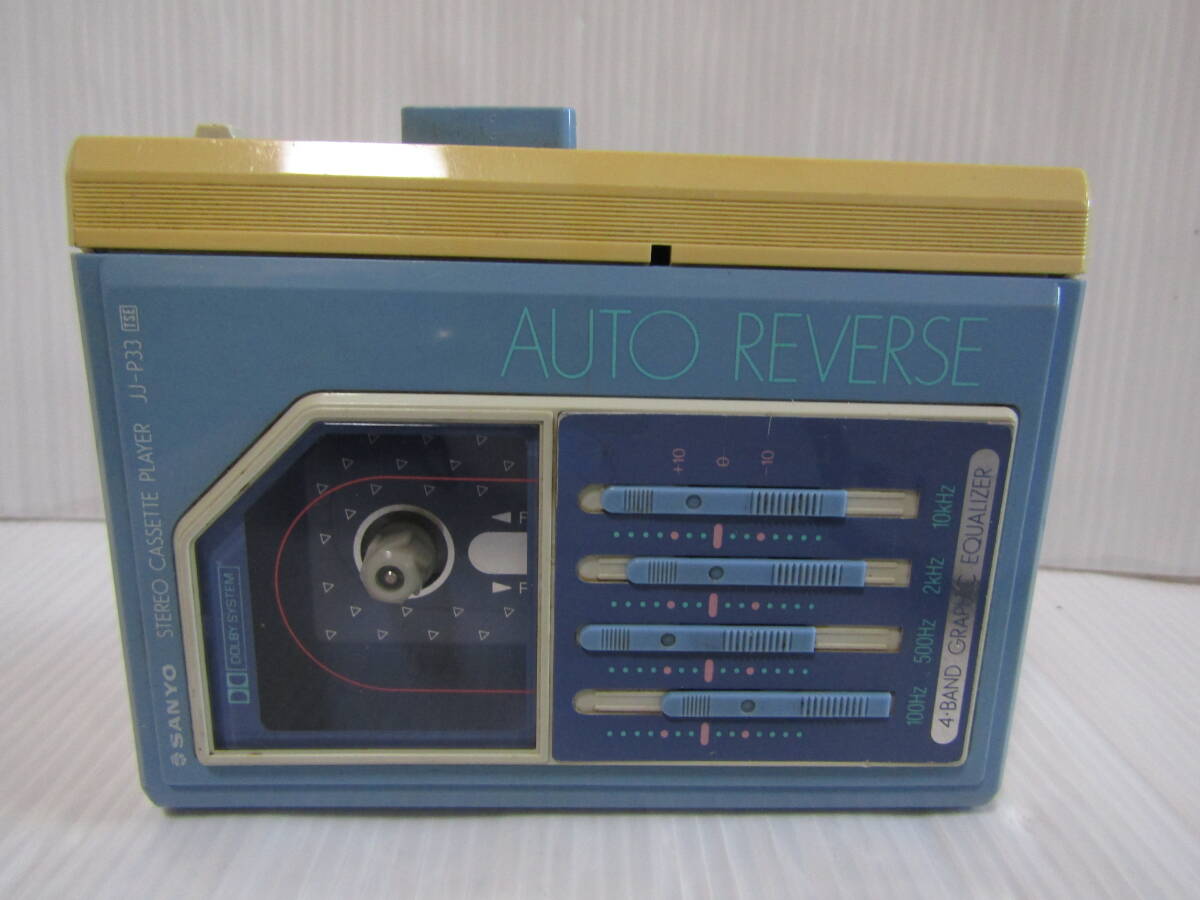 J 】4218 SANYO MR-JJ ポータブルカセットプレーヤー サンヨー 3143992