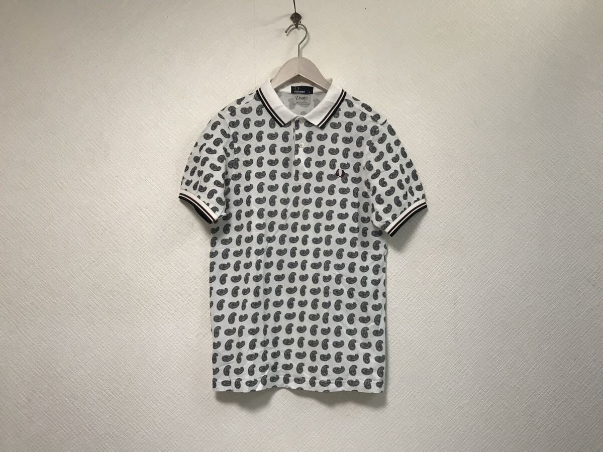 ポルトガル製 フレッドペリー 半袖ポロシャツ XLサイズ 刺繍ロゴ