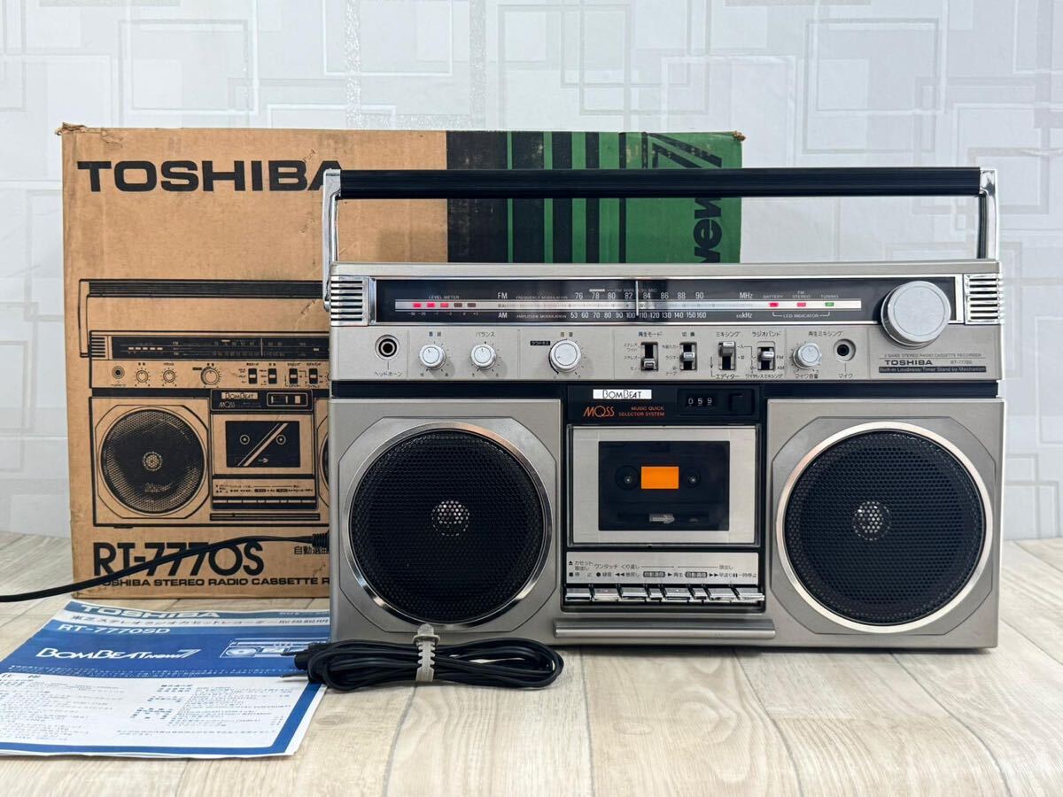 TOSHIBA BOMBEAT RT-7170SD ラジカセ 本体　昭和レトロ TOSHIBA BOMBEAT RT-7170SD ラジカセ 本体 昭和レトロ - メルカリ