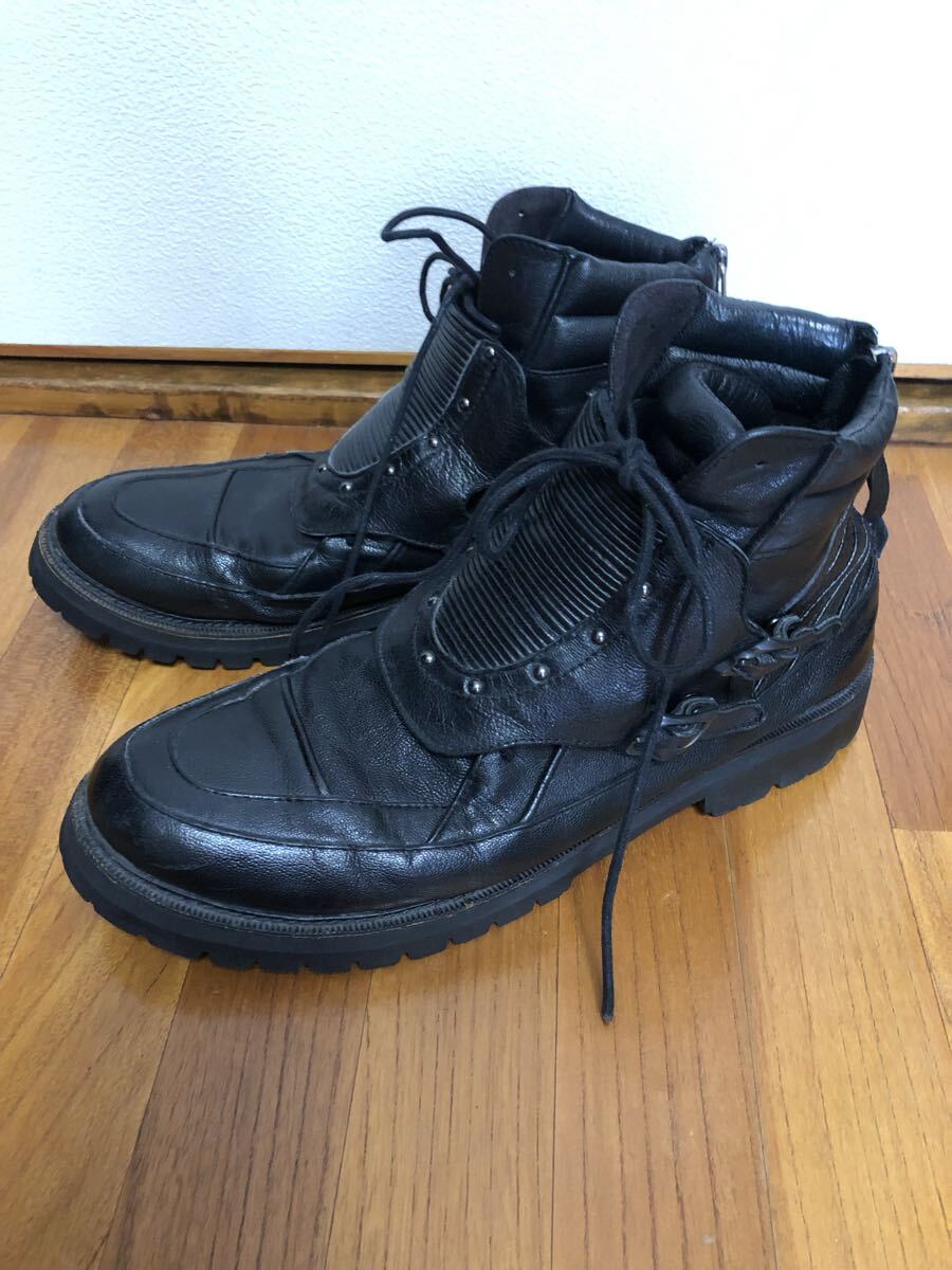 【新品未使用タグ付き】14th Addiction ミドルロング編み上げブーツ 新品未使用タグ付き】14th Addiction ミドルロング編み上げ