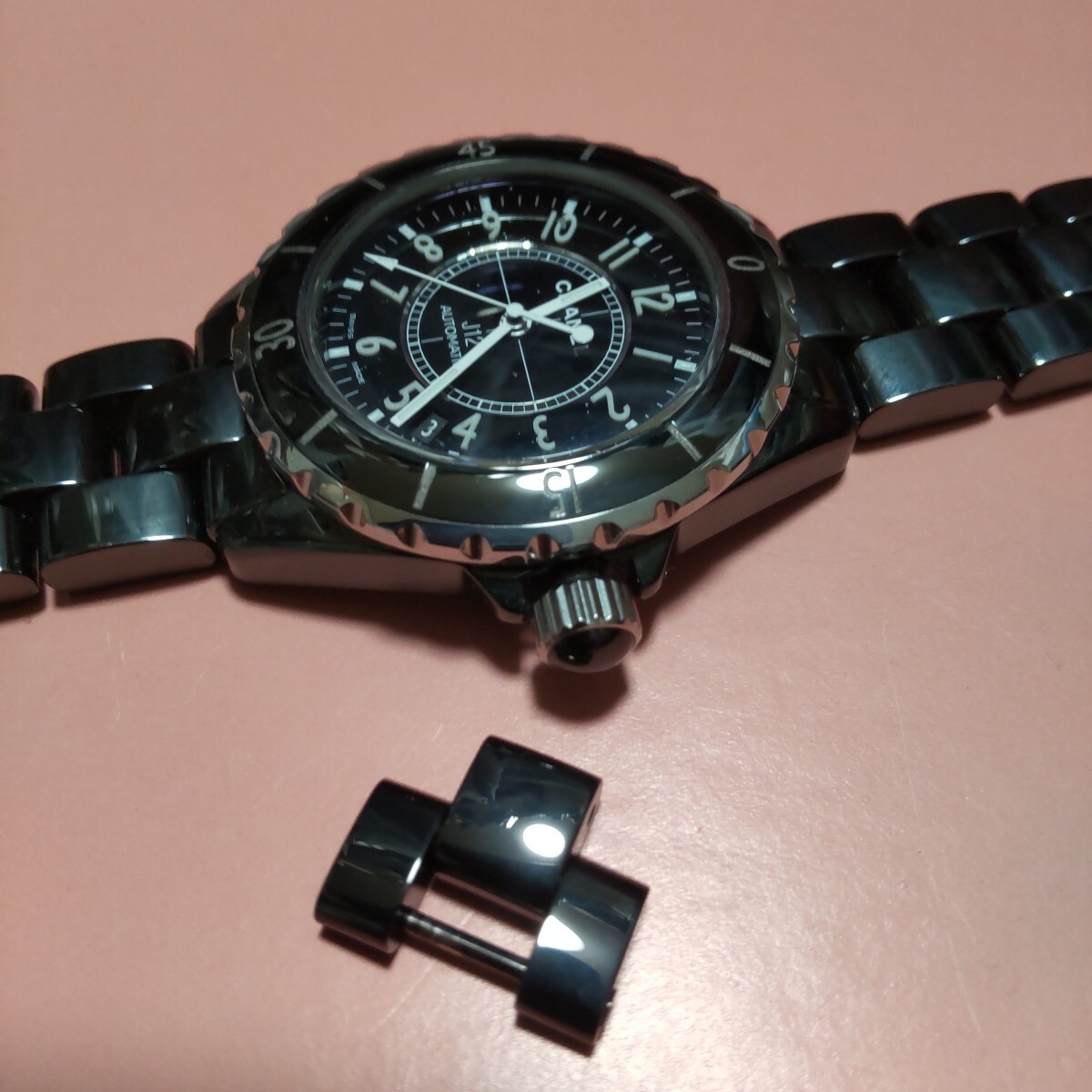 CHANEL 純正 シャネル 正規 J12 BK コマ 駒 セラミック ベルト 黒