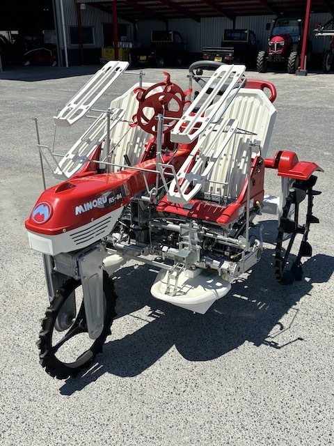 みのるポット乗用田植機（RXG-80G)、8条植え、補助車輪、GPS自動操舵