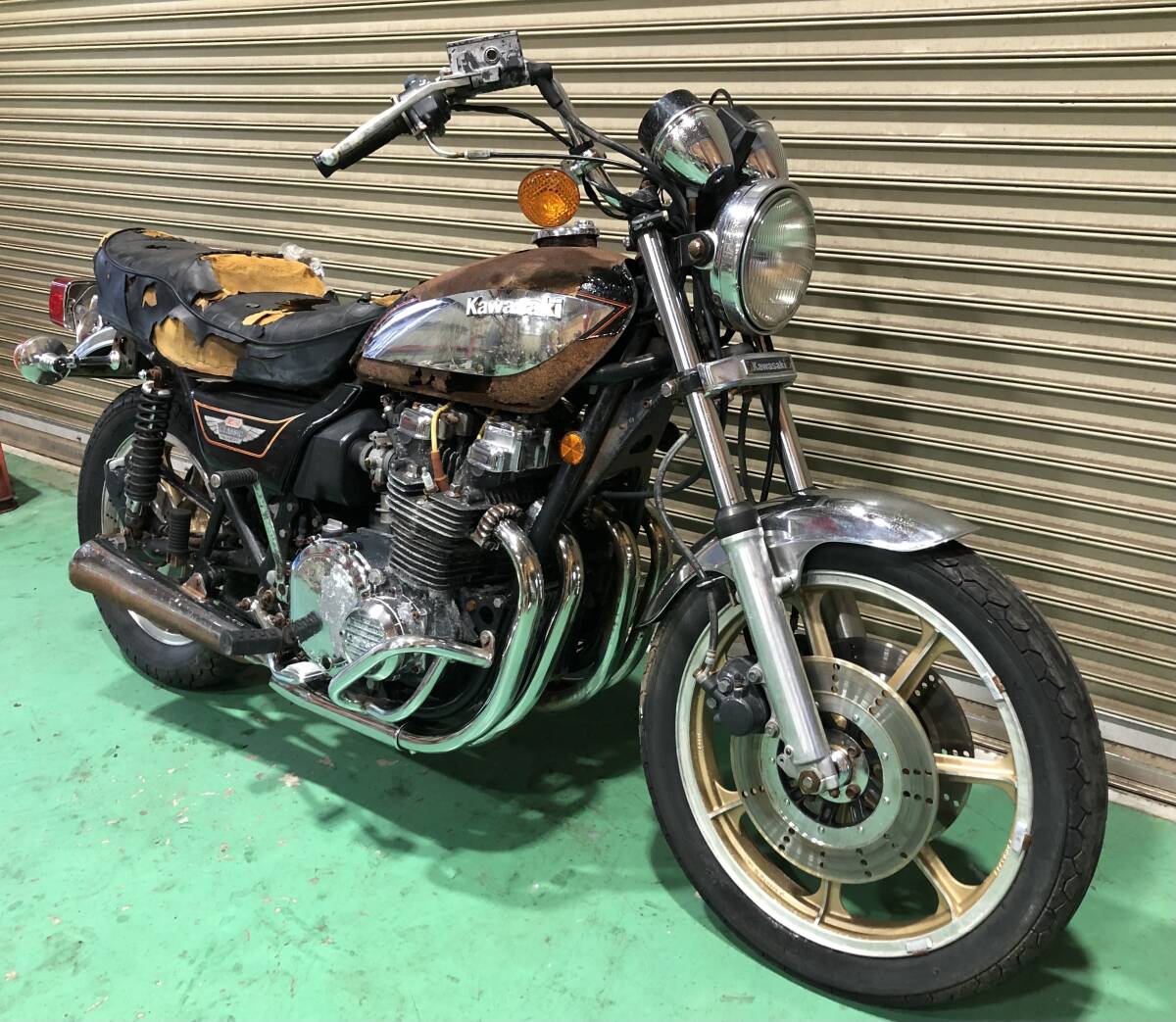 B】☆始動エンジン部品 スプロケットカバー Z750LTD KZ750H 動画有 