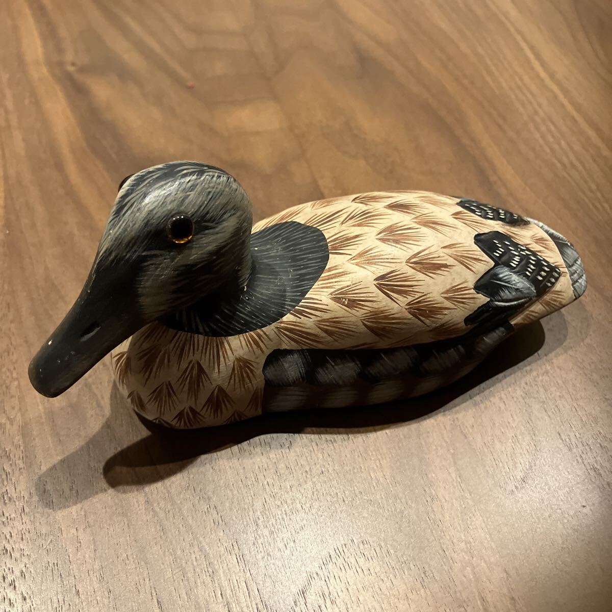 木彫り カモ 置物 デコイ ハンドペイント(28x12x10cm) 2026年最新Yahoo