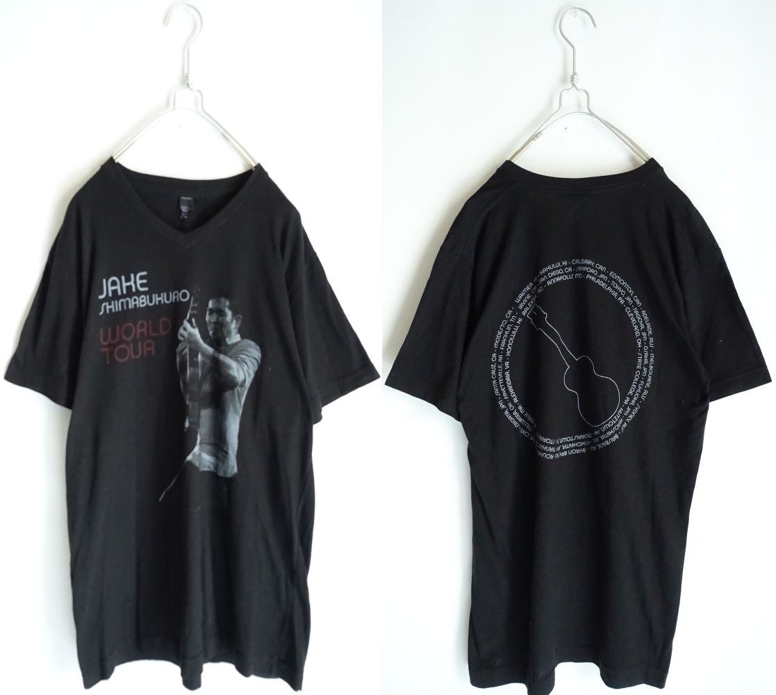 ジェイク シマブク　ツアーＴシャツ　２種 Jake Shimabukuro tシャツ ジェイクシマブクロ tシャツ - メルカリ