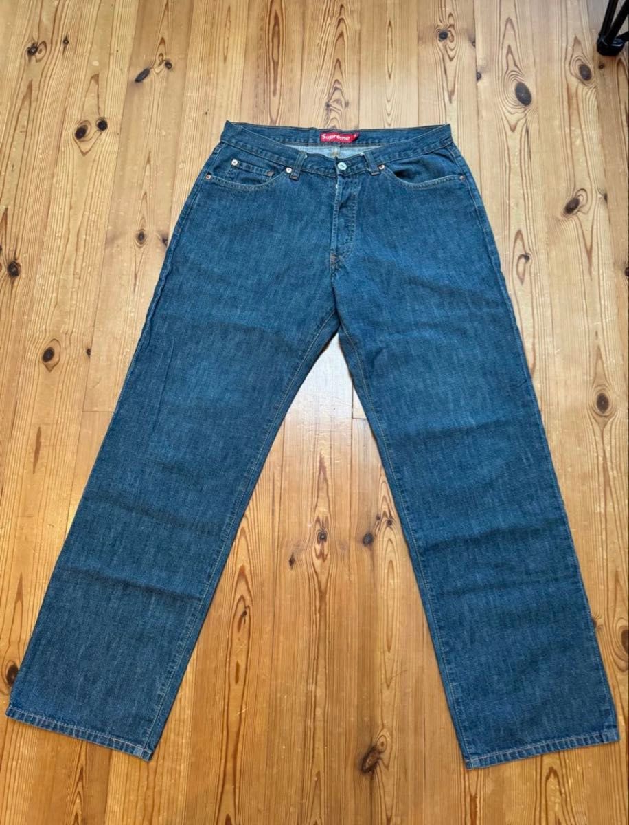 激レア 初期紙タグ supreme デニムパンツ 34 シュプリーム 