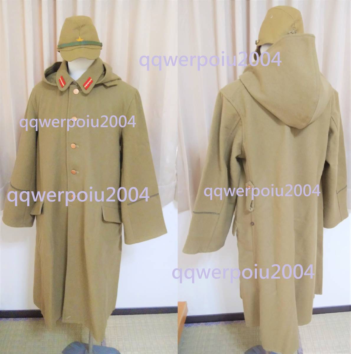 【極美品】日本陸軍九八式冬用兵外套　日本軍　軍装 日本陸軍☆九八式下士官外套 / 日本陸軍九八式冬用兵