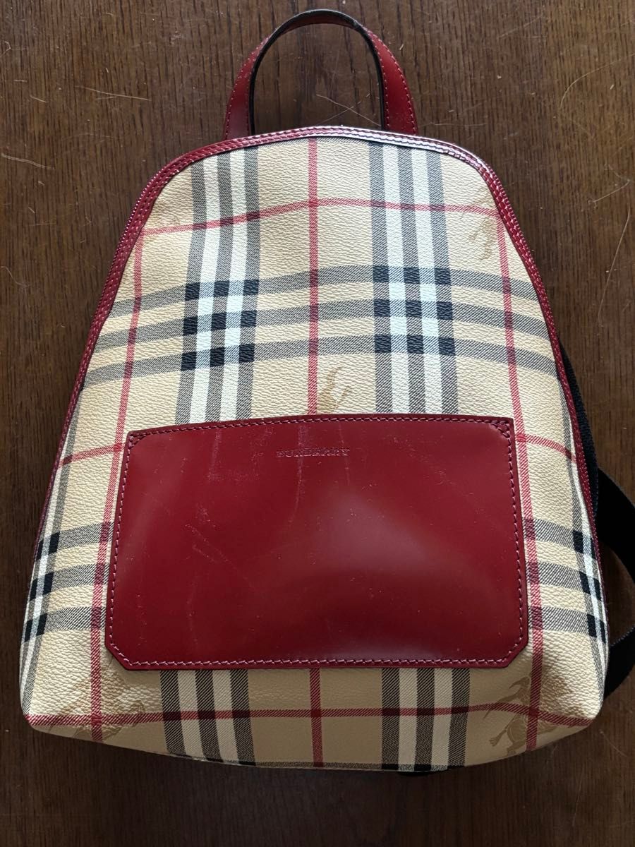 美品 希少 BURBERRY ノバチェック キルティング Wポケット リュック 