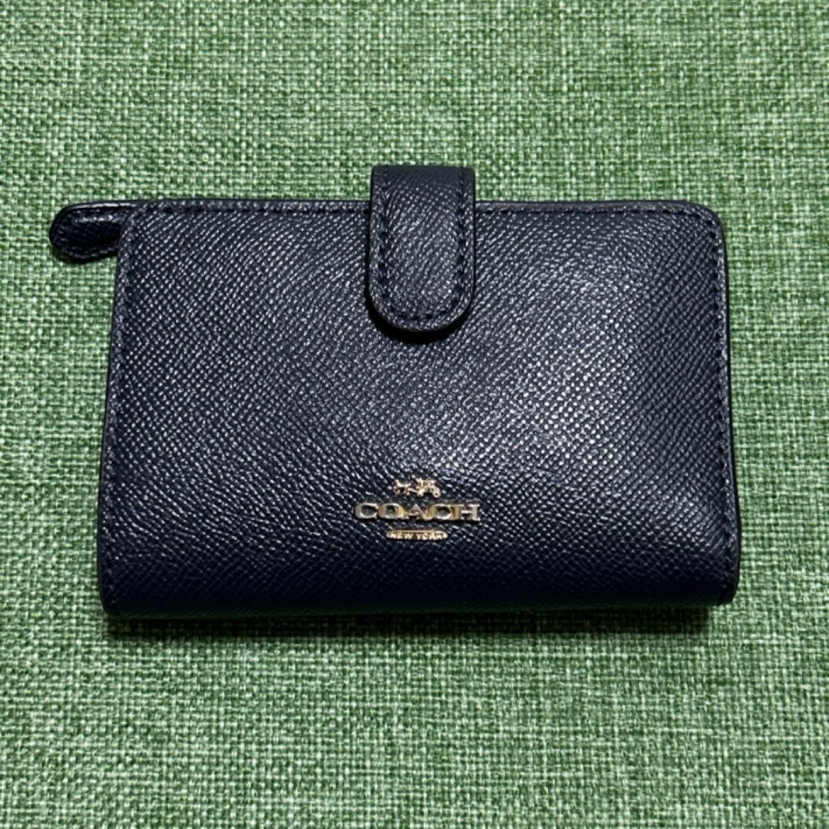 COACHコーチ　長財布　レディース メンズ ネイビー　ホワイト　チェック 新品 COACHコーチ 長財布 レディース メンズ ネイビー ホワイト