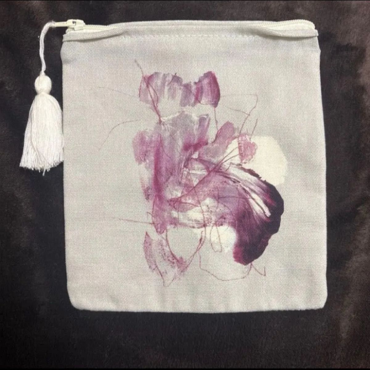 CHANEL 黒 もこもこフェイクファー ポーチ ノベルティ シャネル 激レア