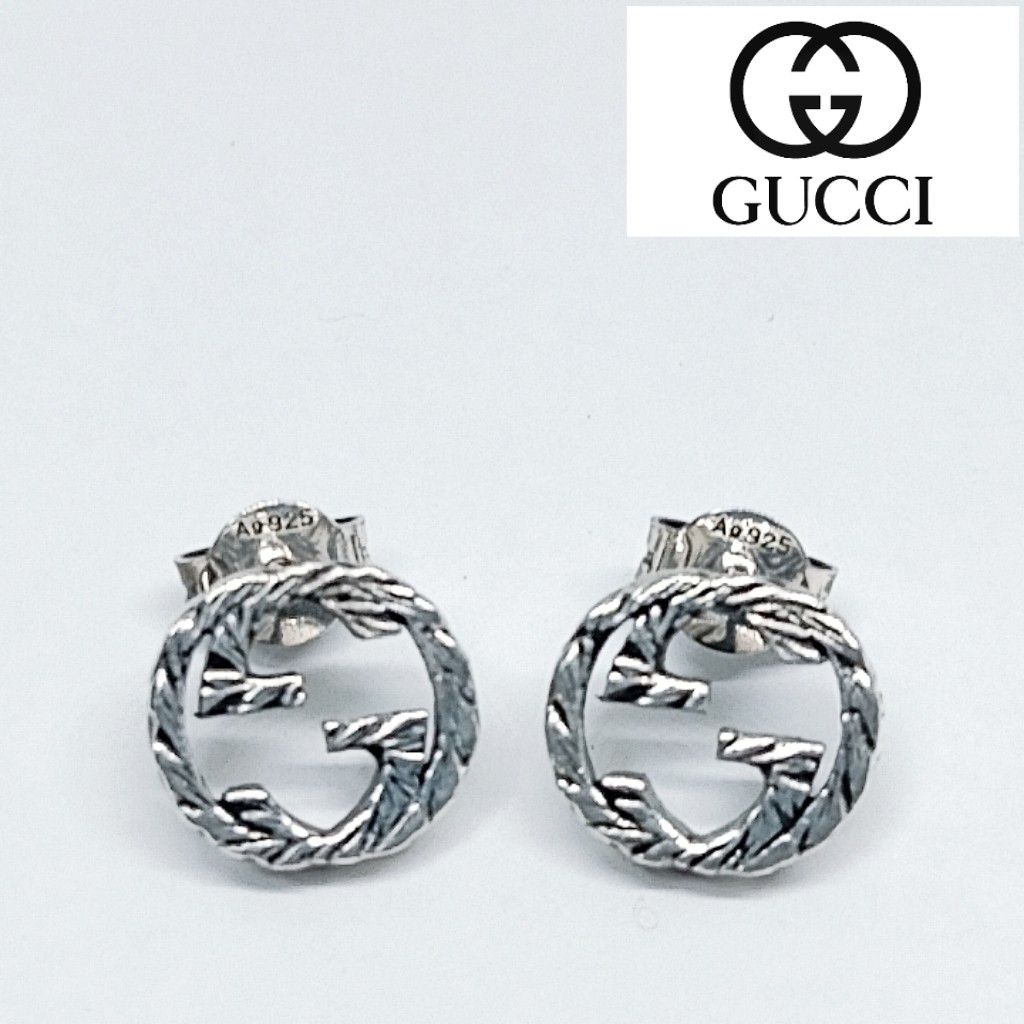 廃盤品】GUCCI インターロッキングG ピアス 両耳 スタッズ | Shop at