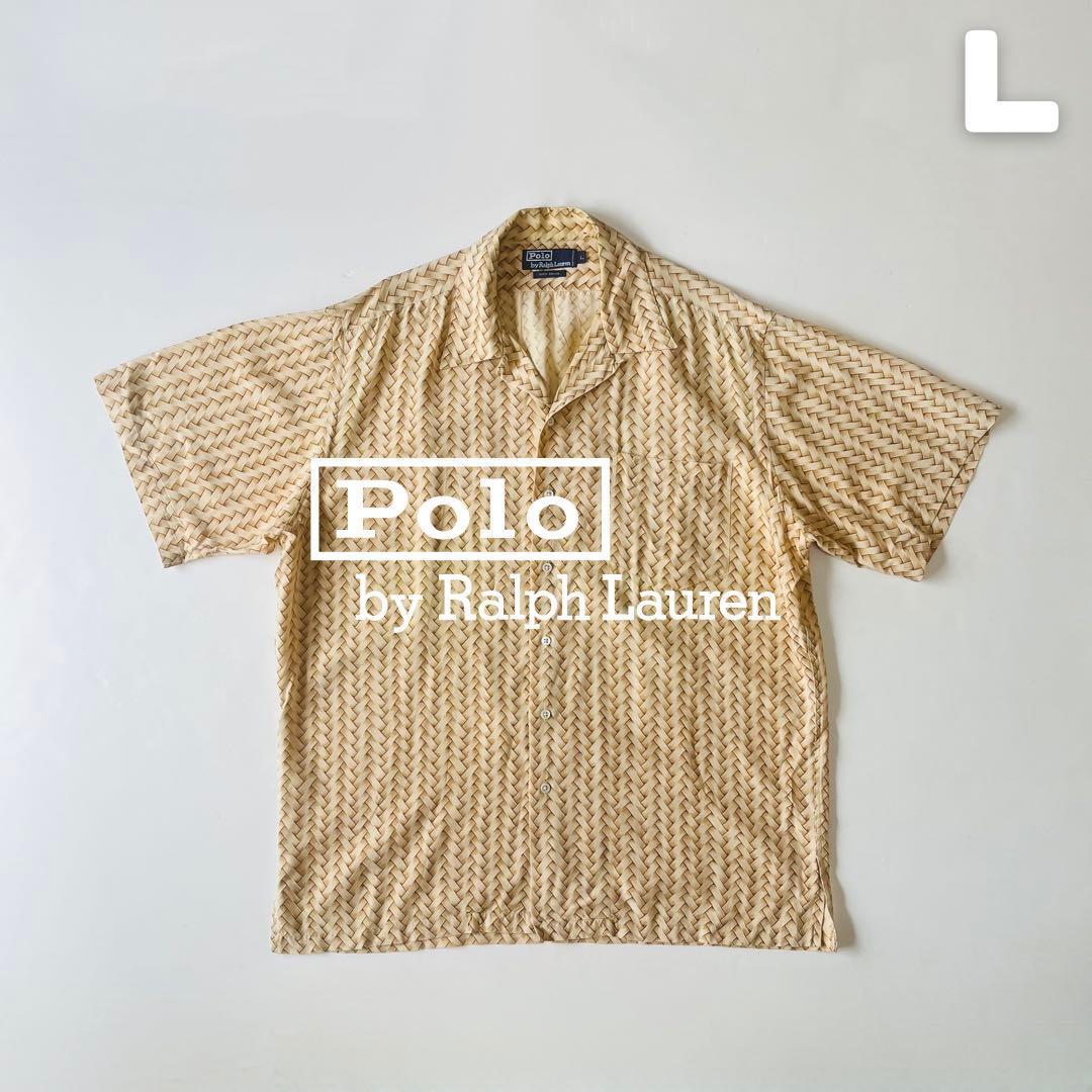 RALPH LAUREN アロハシャツ 半袖 刺繍 魚 チェック 水色 L | Shop at