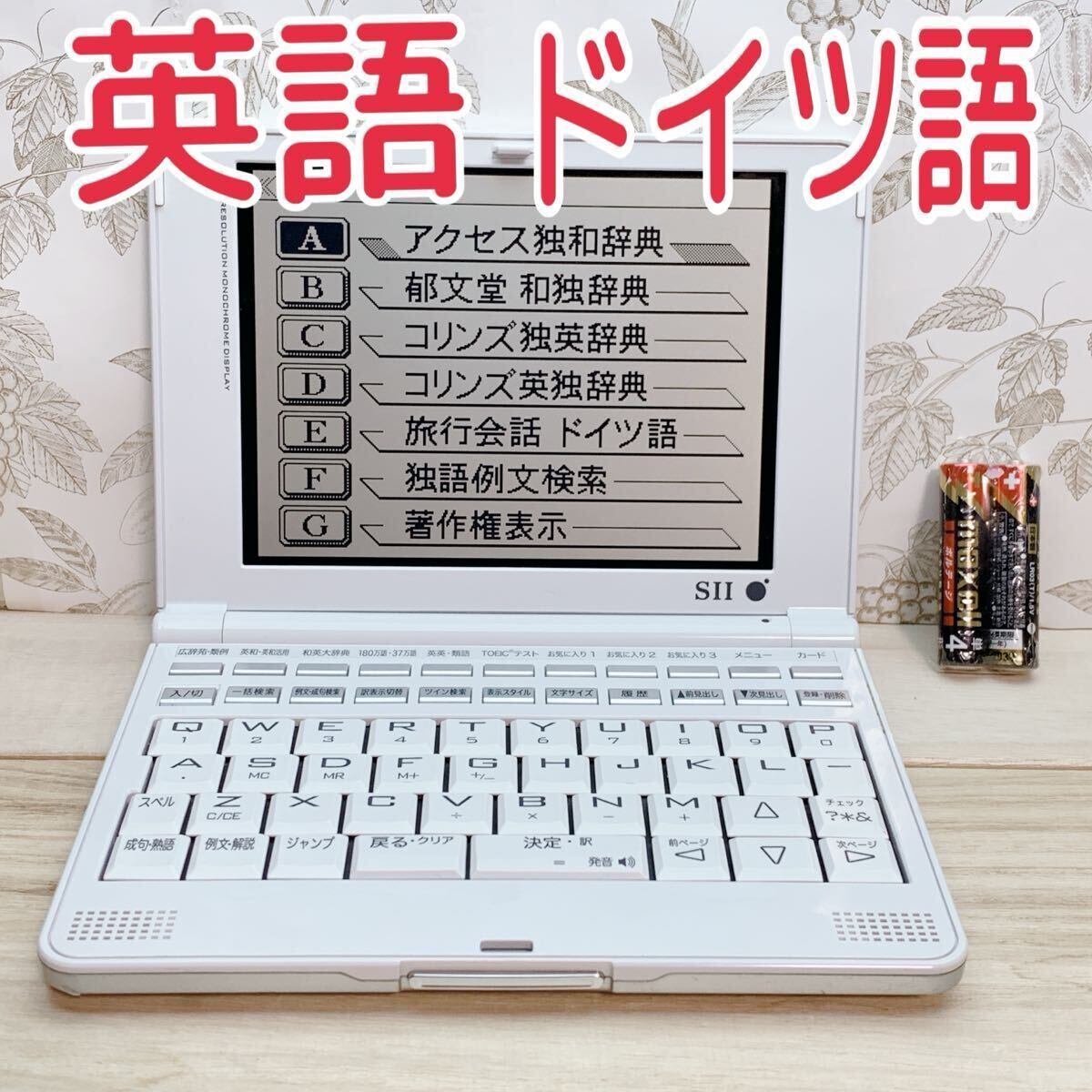 良品＊電子辞書 理化学モデル ドイツ語 独和辞典 和独辞典 XD-Y9850 XS