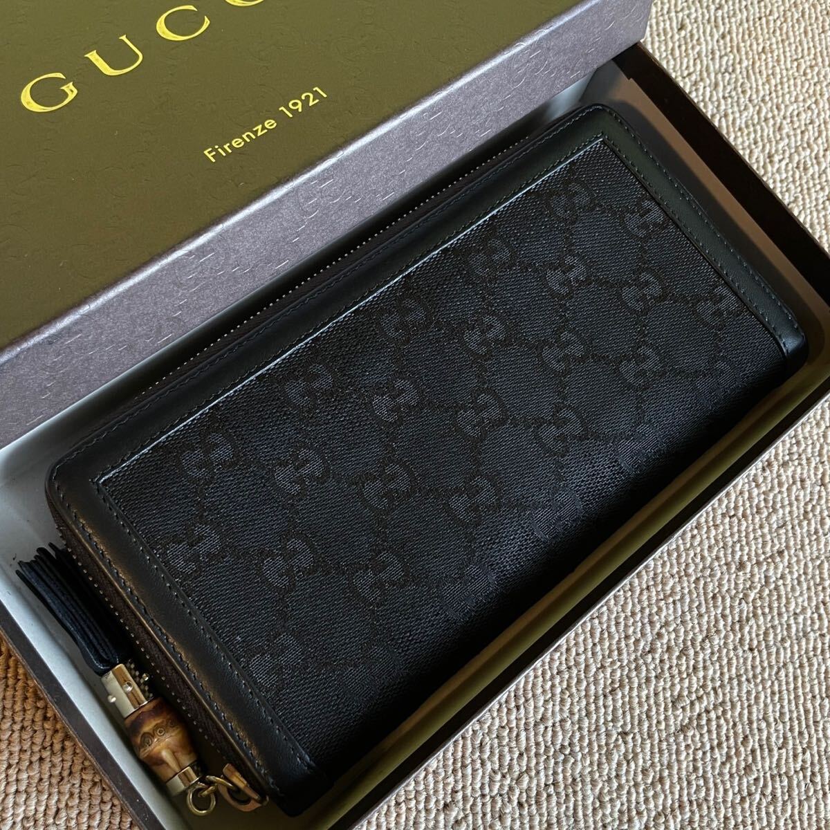 一円 美品 GUCCI グッチ 長財布 レザー ラウンドファスナー 長 一円 美品 GUCCI グッチ 長財布 レザー ラウンドファスナー 長