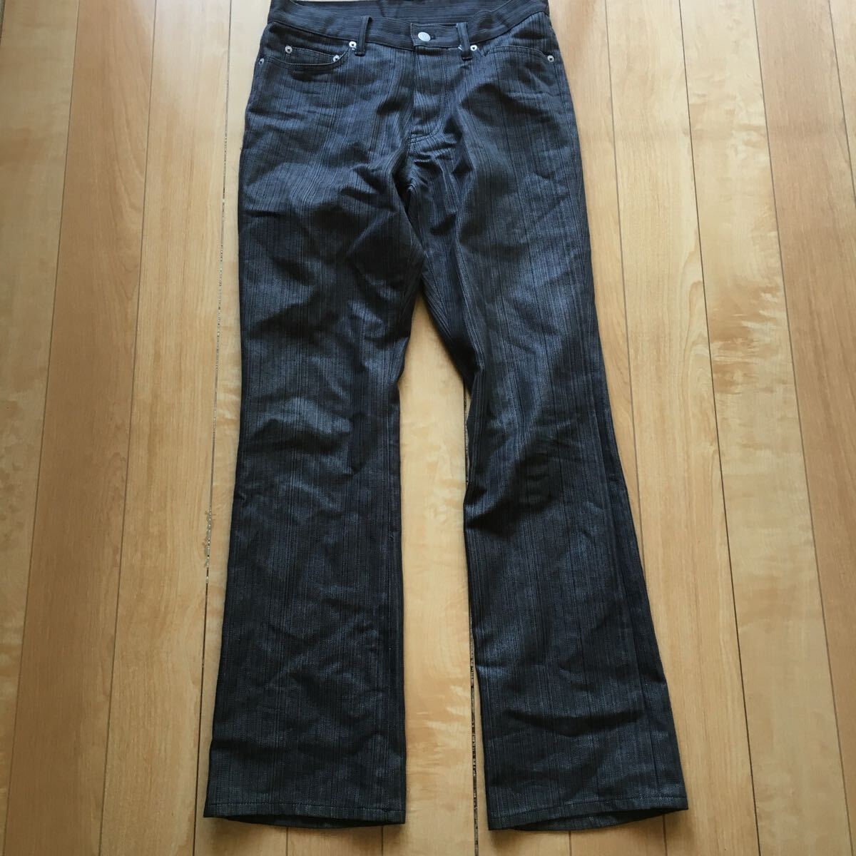 パンツ tornado mart coating pants archive y2k 00s Tornado Mart Archive Lace up Flared Denim Pants Tornado