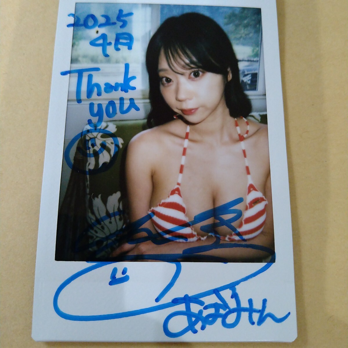 青山ひかる 直筆サイン入りイベントチェキ