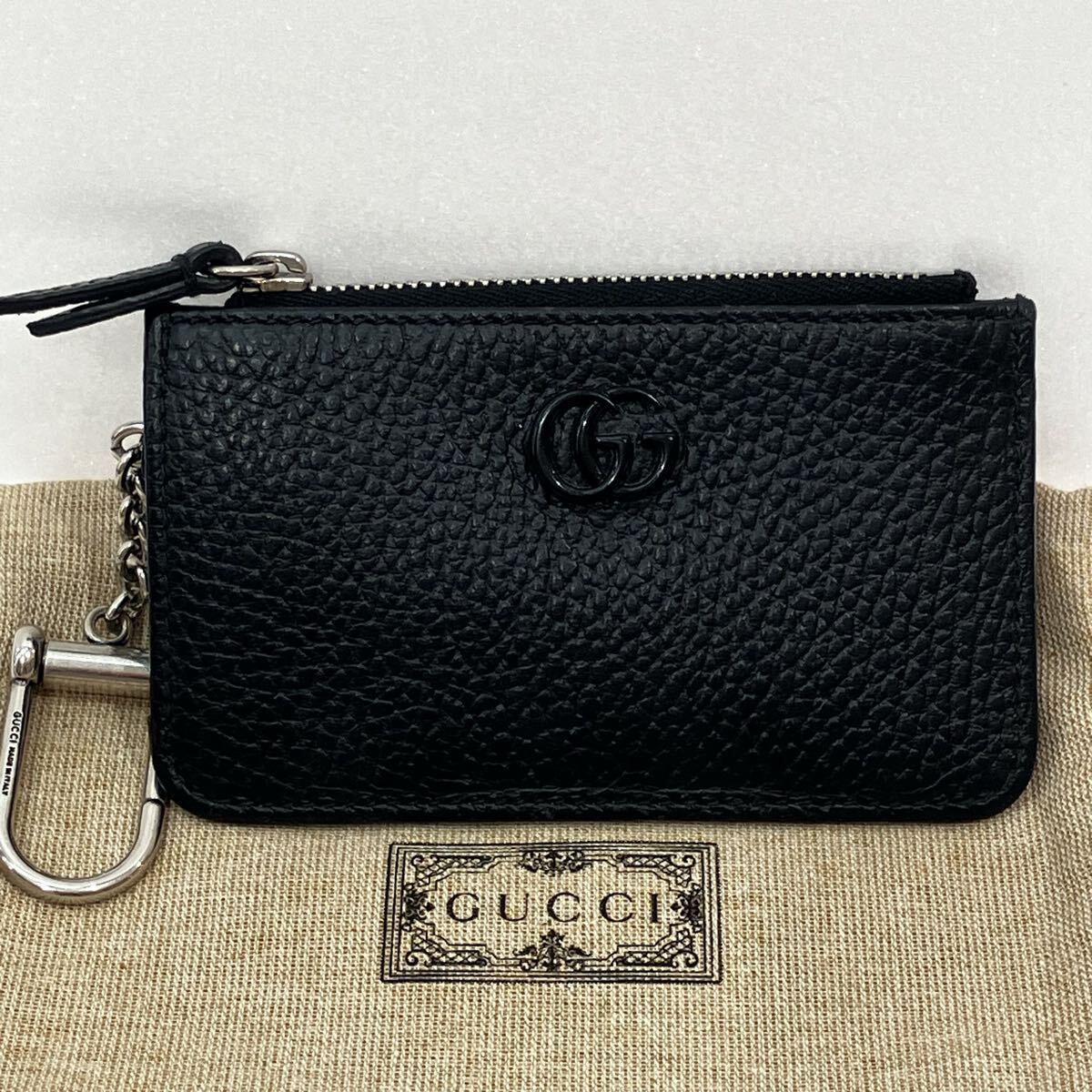GUCCI グッチ コインケース 小銭入れ GG キャンバス チェーン 財布