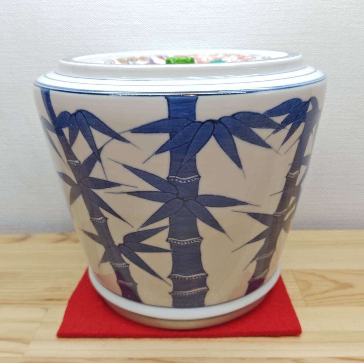 平安 手塚祥堂 染付 銚子「茶道具・酒器」 共箱 【真作保証】送料無料 