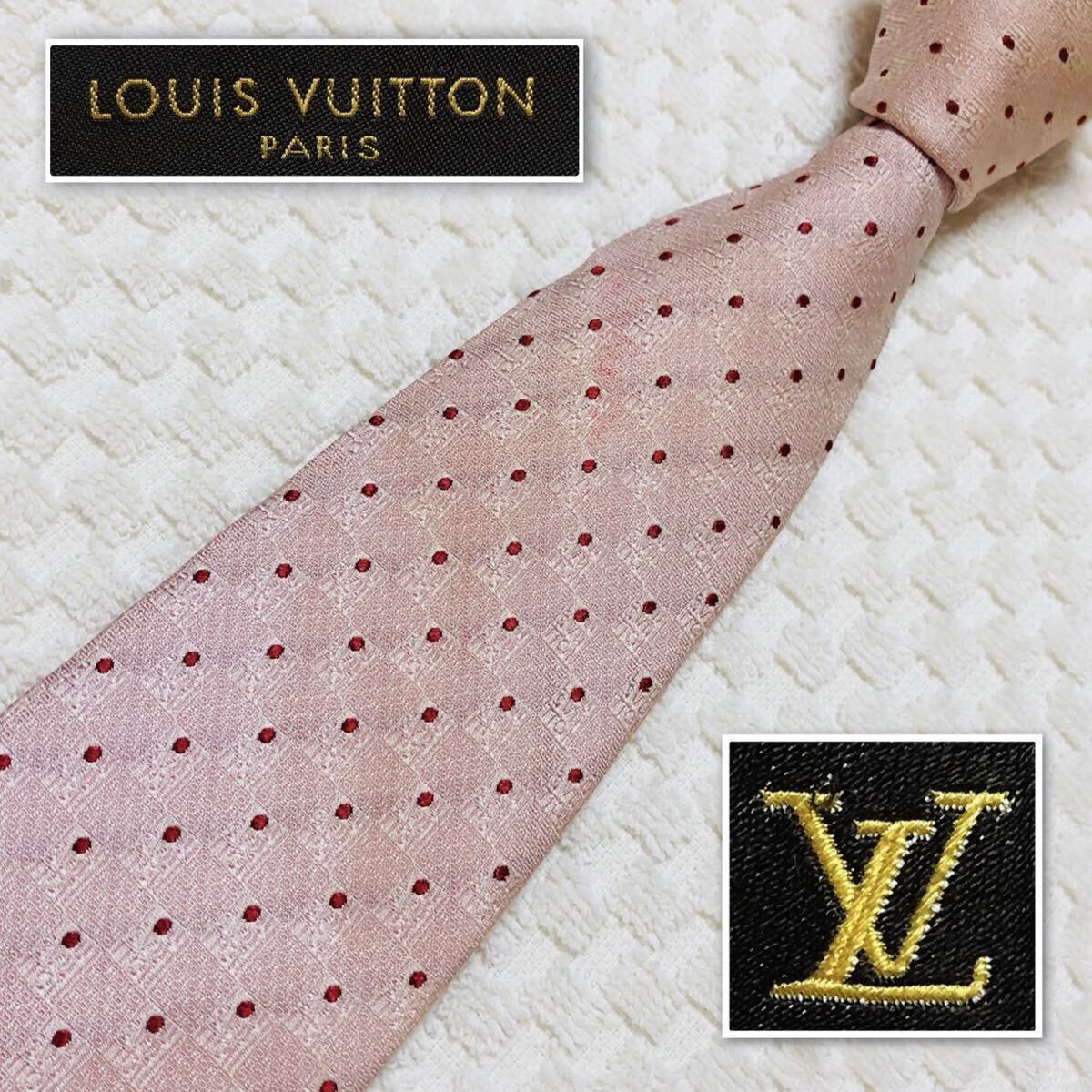名作 ☆極美品☆ LOUIS VUITTON ルイヴィトン ネクタイ マイクロダミエ