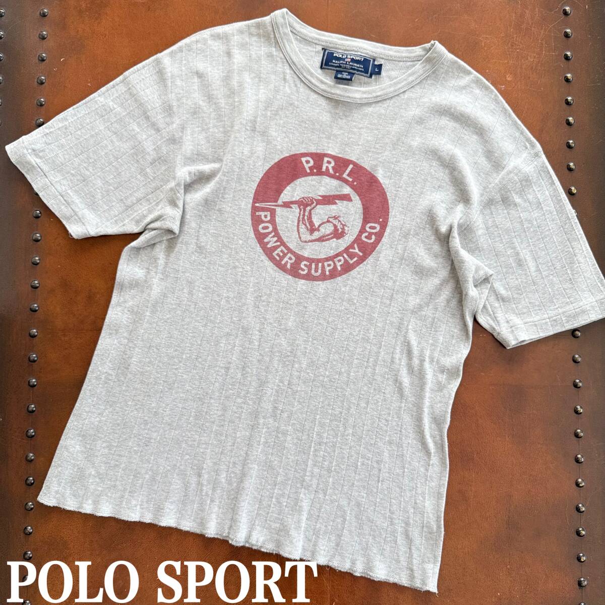 90s POLO SPORT ラルフローレン ロング Tシャツ XL ブルー 長袖 ロンT
