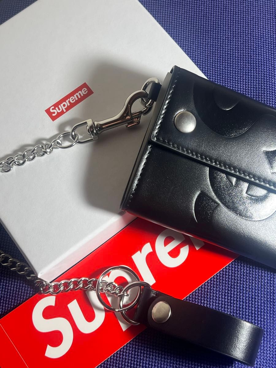 新品】supreme Leather Chain Wallet 財布 シュプリーム カモ 迷彩